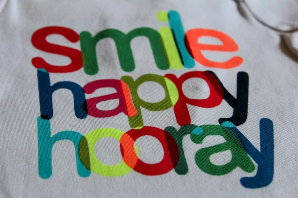 "Smile Happy Hooray" Baby Romper - 3 to 6 Months - 6-9 Month