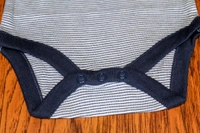 Chic Comfort Baby Romper Set – White Star Polka & Navy Stripe - 6-9 Month