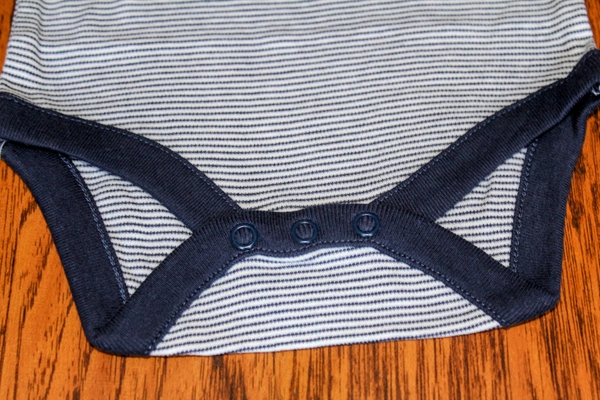 Chic Comfort Baby Romper Set – White Star Polka & Navy Stripe - 6-9 Month