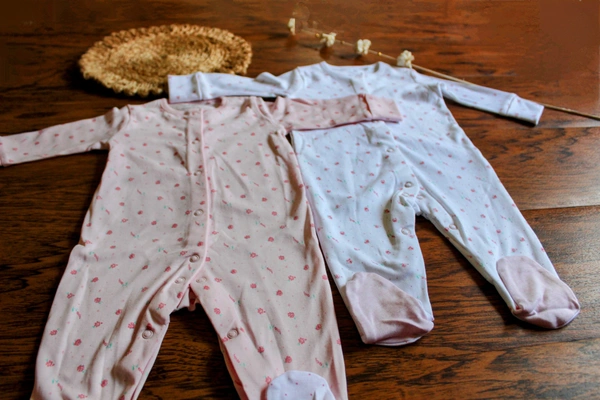Baby Girl Full Sleeve Footed Romper Set - Pack of 4 - 12-18 Month