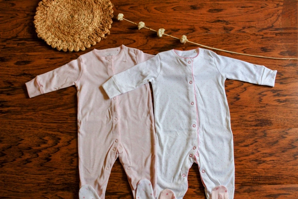 Baby Girl Full Sleeve Footed Romper Set - Pack of 4 - 12-18 Month