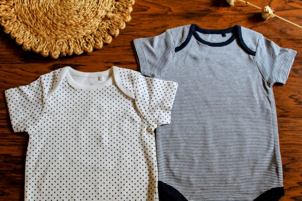 4-Pack Baby Romper Set - Polka Dot and Striped Design - 12-18 Month