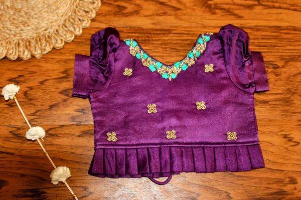 Peacock Grace Traditional Silk Frock Set - 6-12 Month