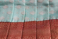 Gorgeous Maroon and Mint Green Traditional Baby Pavada Set  - 6-12 Month