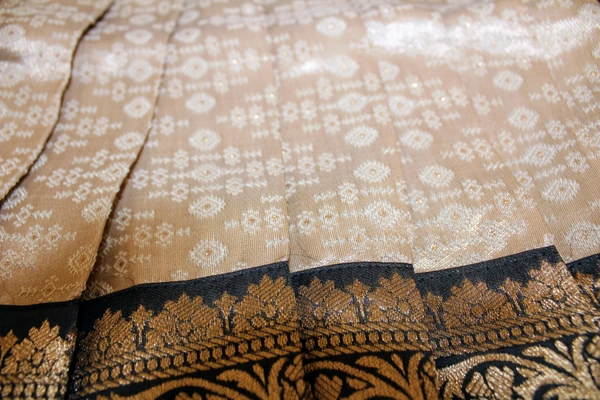 Classic Grey and Gold Traditional Baby Pavada Set  - 6-12 Month