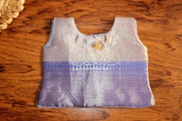  Traditional Blue Brocade Baby Pavada Set - 6-12 Month