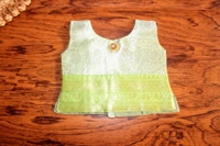  Traditional Green Brocade Baby Pavada Set  - 6-12 Month