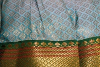 Elegant Traditional Baby Frock with Green Border  - 0-6 Month