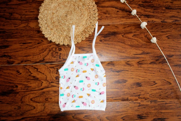 Muslin Jabla Sleeveless Baby Tops - Assorted Set of 3 - 0-3 Month