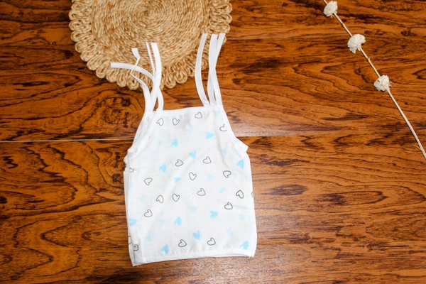 Muslin Jabla Sleeveless Baby Tops - Assorted Set of 3 - 0-3 Month