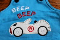 Car Print Dungaree Set - 6-9 Month