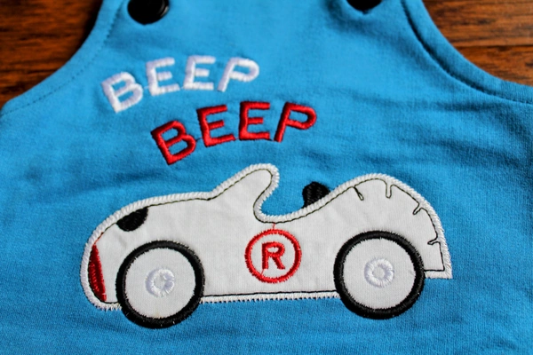 Car Print Dungaree Set - 6-9 Month
