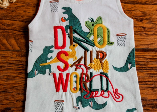 Dinosaur Print Overall - 6-9 Month