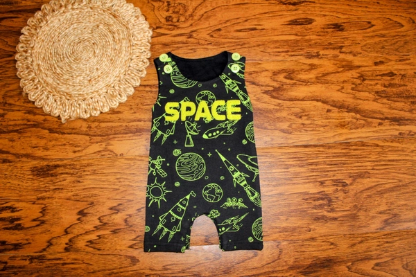 Space Print Dungaree Set - 18-24 Month