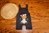 Giraffe Print Dungaree Set - 12-18 Month
