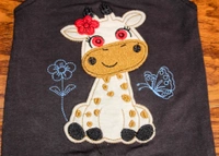 Giraffe Print Dungaree Set - 6-9 Month