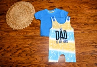 Printed Dungaree Set  - 9-12 Month