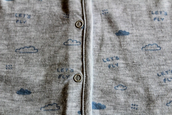 Let's Fly Sky Print Baby Romper - 1-3 Month