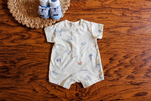  Hello Summer Beach Print Baby Romper  - 24-36 Month