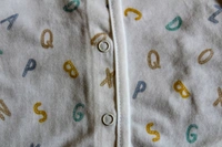 Pastel Letters Organic Romper - 1-3 Month