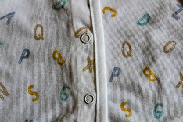 Pastel Letters Organic Romper - 1-3 Month