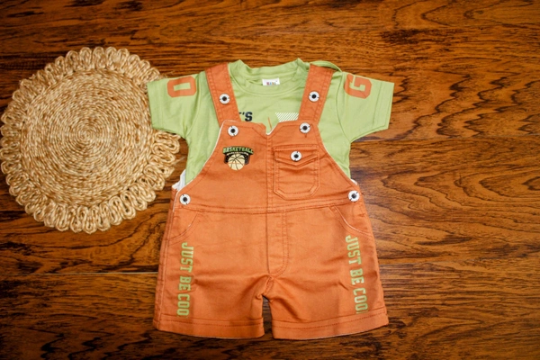 Basketball Champ Dungaree Set - 0-3 Month