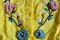 Golden Blossom Embroidered Frock - 2-3 year
