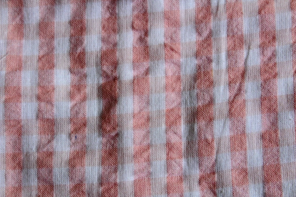  Peach Rosette Gingham Baby Dress - 2-3 year