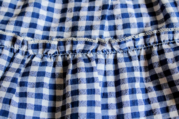 Blue Gingham Ruffle Tiered Baby Dress - 2-3 year