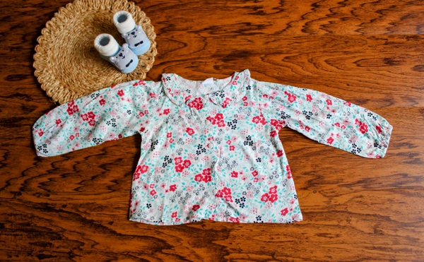 Floral Delight Long Sleeve Baby Top - 2-3 year