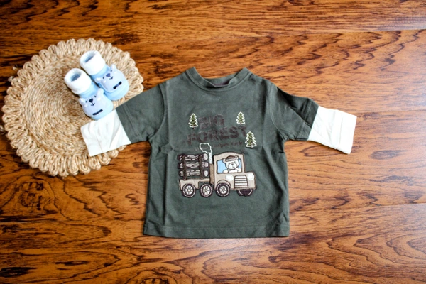 Full Sleeve Cartoon Tshirt - 3-6 Month