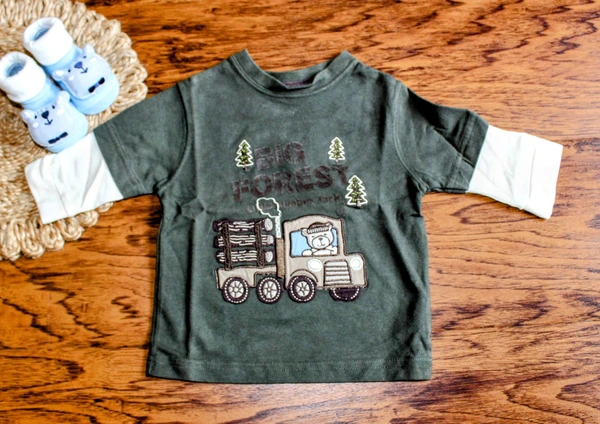 Full Sleeve Cartoon Tshirt - 3-6 Month