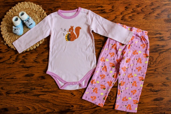 "Melody Squirrel Cotton Romper" - 2-3 year