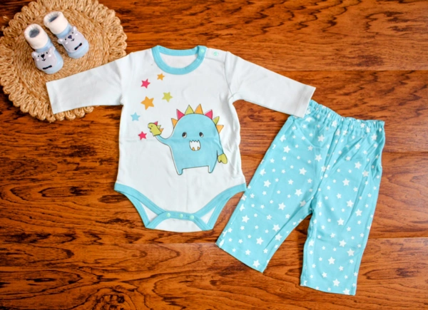 Twinkle Rex” Baby Romper Set - 1-2 year