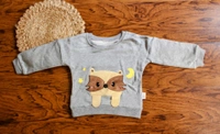 Moonlight Raccoon Co-ord Set – Grey & Blue - 9-12 Month