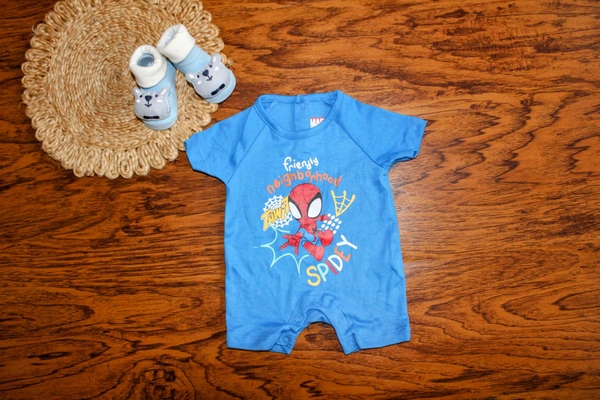 Little Wanderer Romper Set - Preemie, blue Spider-Man