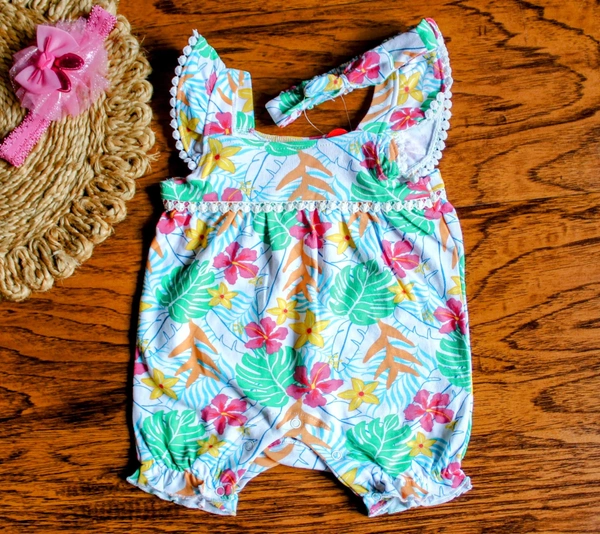  Floral Charm Romper - Newborn, Floral Charm