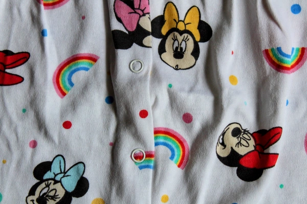 Disney Baby Girl Romper – Minnie Mouse & Rainbow Print - 3-6 Month, Minnie Mouse & Rainbow Print