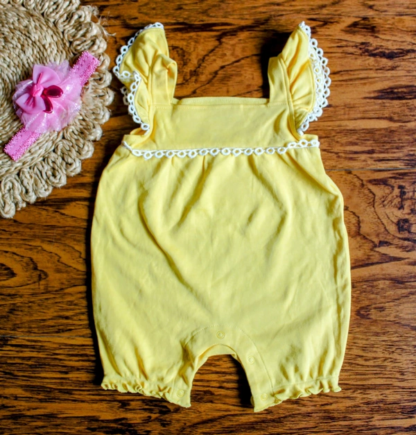 Sunshine Lace Ruffle Baby Romper - 3-6 Month, Sunshine Lace Ruffle