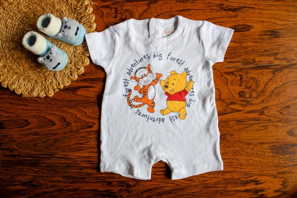 Winnie the Pooh & Tigger “Big Forest Adventures” Baby Romper - 3-6 Month, Winnie the Pooh & Tigger