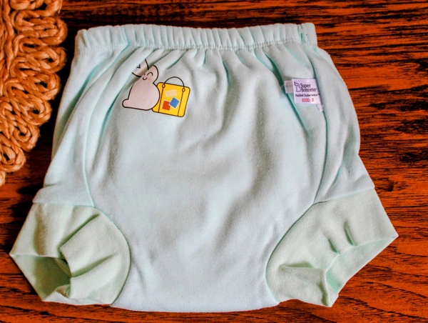 Super Bottoms Infant  Pure Cotton Potty Training Padded Semi Water Proof Pull Up Pants - 3 year
