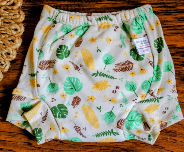 Super Bottoms Infant  Pure Cotton Potty Training Padded Semi Water Proof Pull Up Pants - 1 year