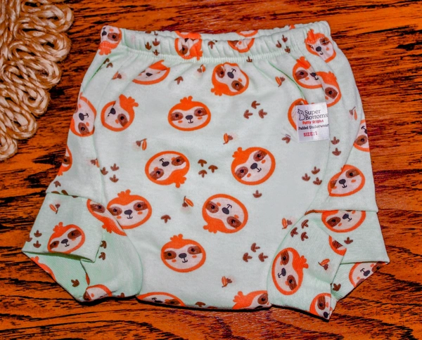 Super Bottoms Infant  Pure Cotton Potty Training Padded Semi Water Proof Pull Up Pants - 1 year