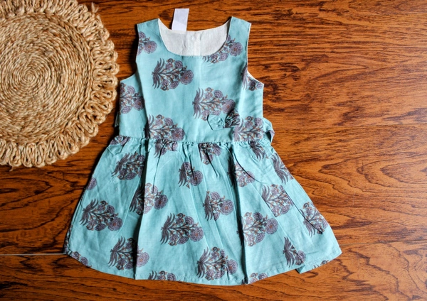  Floral Azure Frock - 18-24 Month