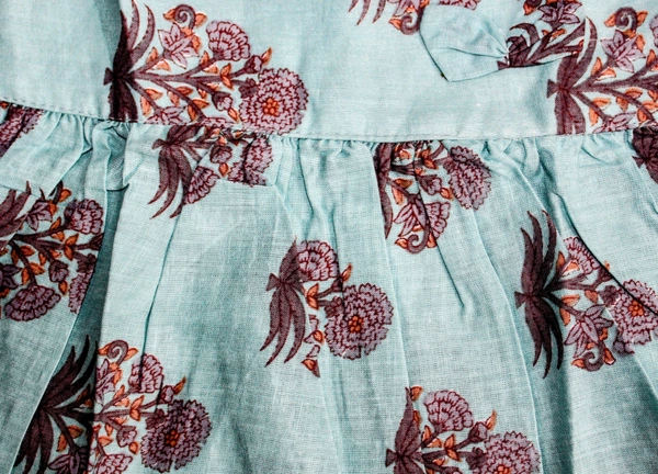  Floral Azure Frock - 18-24 Month