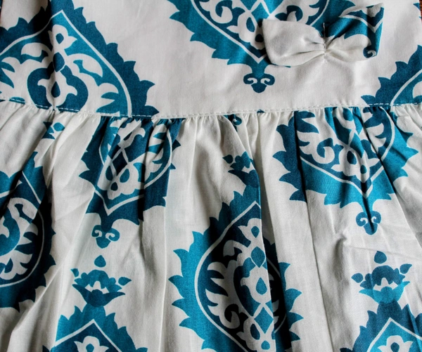 Royal Bloom Cotton Frock - 5-6 year