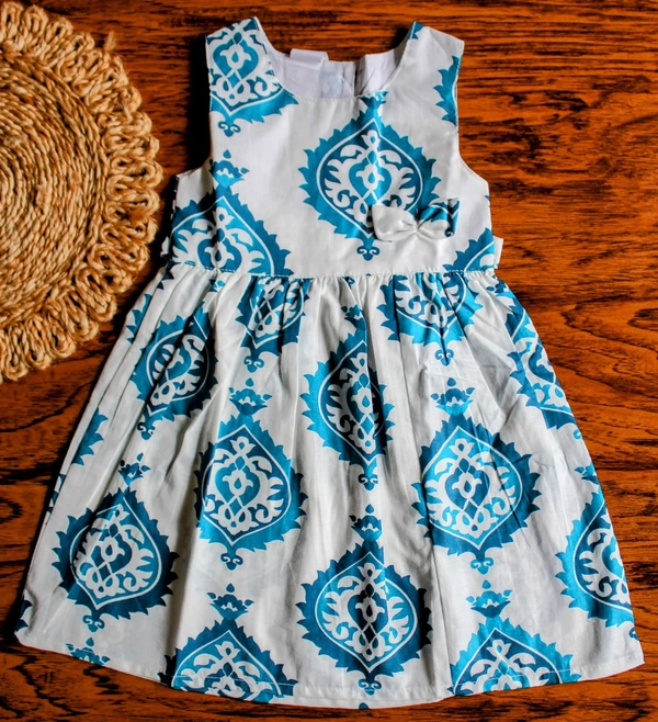 Royal Bloom Cotton Frock - 3-4 year