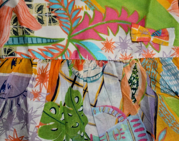 Tropical Whimsy Girls' Cotton Frock - 12-18 Month