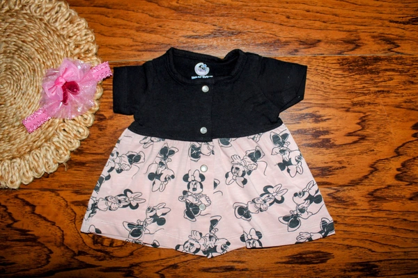 Bright Bloom Baby Frock  - 0-3 Month