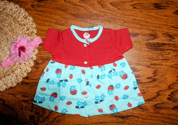 Bright Bloom Baby Frock  - 0-3 Month